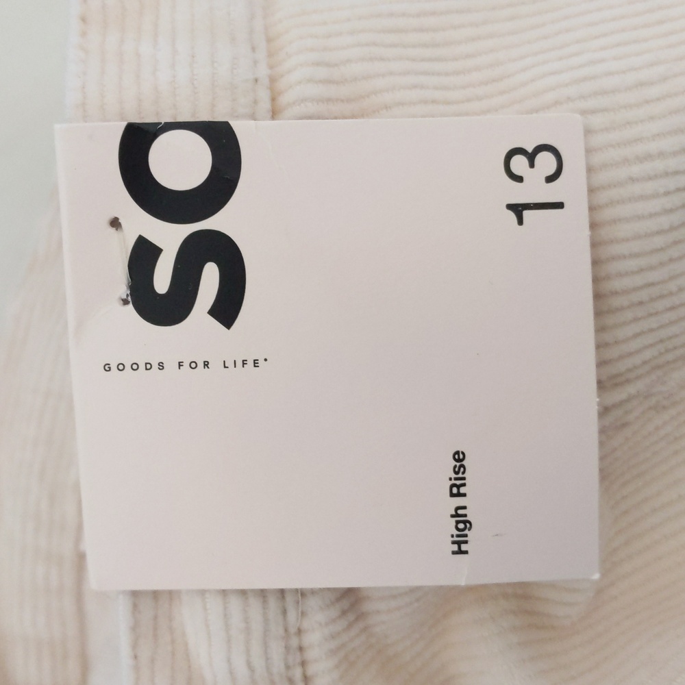 Juniors' SO Pleated High-Rise Corduroy Mini Skirt Cream / White - Picture 6 of 7